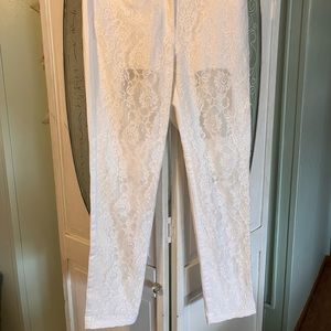 Venus white lace pants Sz 6 NWOT